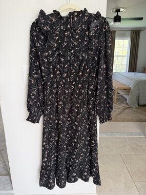 Maternity floral midi dress